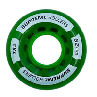 Supreme Rollers Quad Hjul 62mm/78A - Green-ScootWorld.dk
