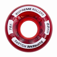 Supreme Rollers Quad Hjul 62mm/78A - Red-ScootWorld.dk