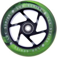 Striker Lux Spoked 110mm Hjul til Løbehjul - Black/Green-ScootWorld.dk