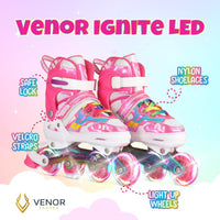 VENOR Ignite LED Inliners - Shiny Pink-ScootWorld.dk