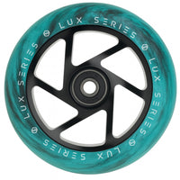 Striker Lux Spoked 110mm Hjul til Løbehjul - Black/Teal-ScootWorld.dk