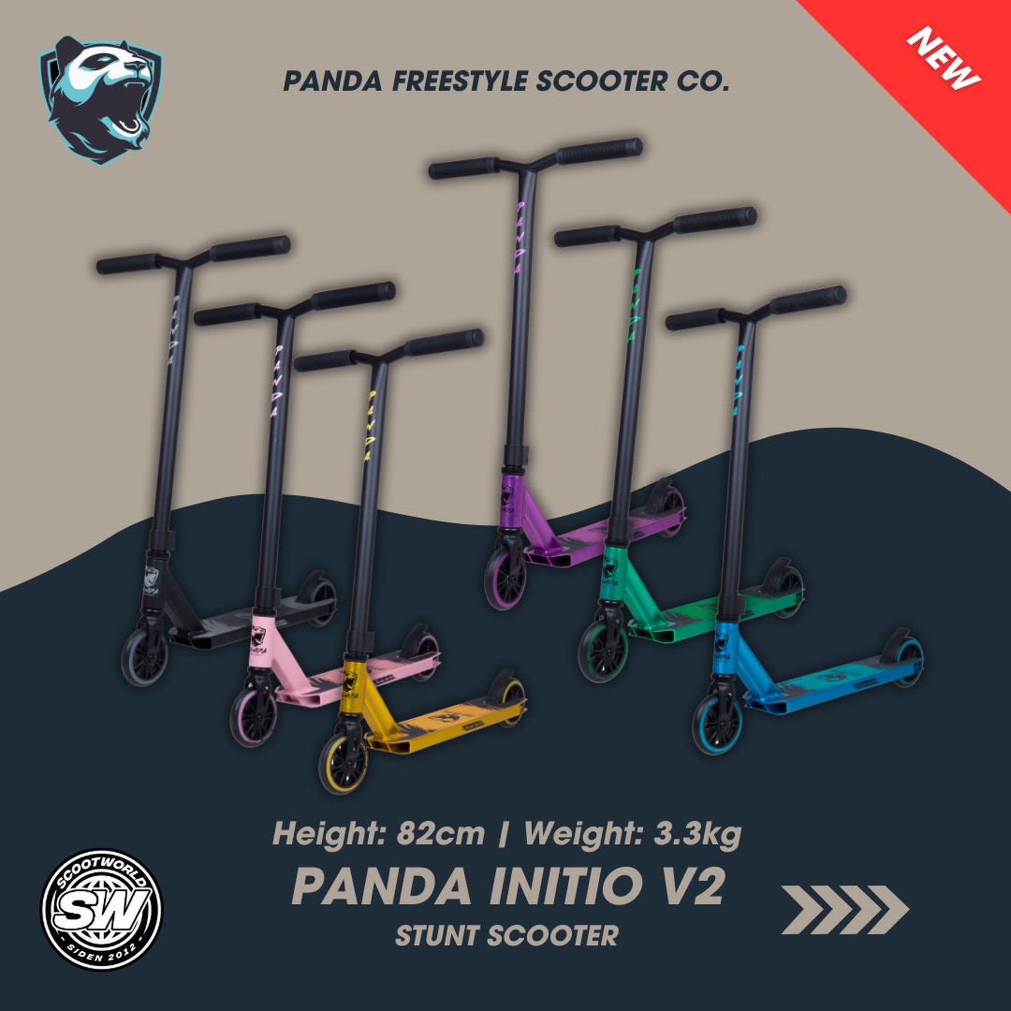 Panda Initio V2 Trick Løbehjul - Purple-ScootWorld.dk