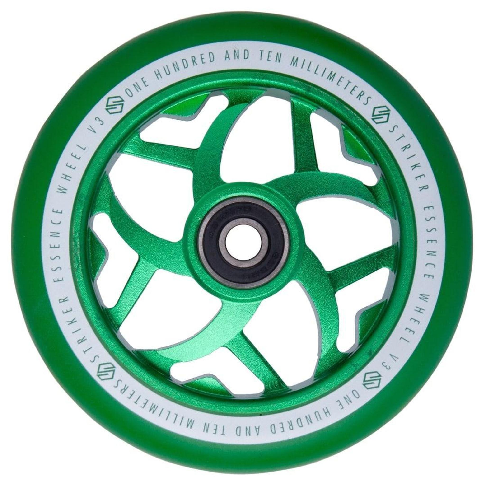 Striker Essence V3 Colorblast PU 110mm Hjul Til Løbehjul - Green-ScootWorld.dk