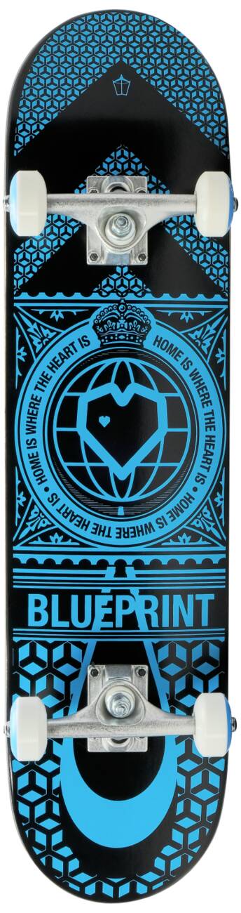 Blueprint Home Heart Skateboard completo - Blue/Black