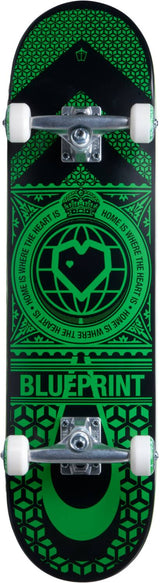 Blueprint Home Heart Complete Skateboard - Black/Green