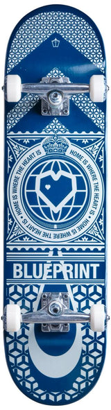 Blueprint Home Heart Complete Skateboard - Blue/White