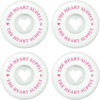 Heart Supply Clean Heart 99A Skateboard Hjul 4-Pak - White/Pink-ScootWorld.dk