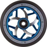 Striker Essence V3 Sort PU 110mm Hjul Til Løbehjul - Splash Black/Blue-ScootWorld.dk