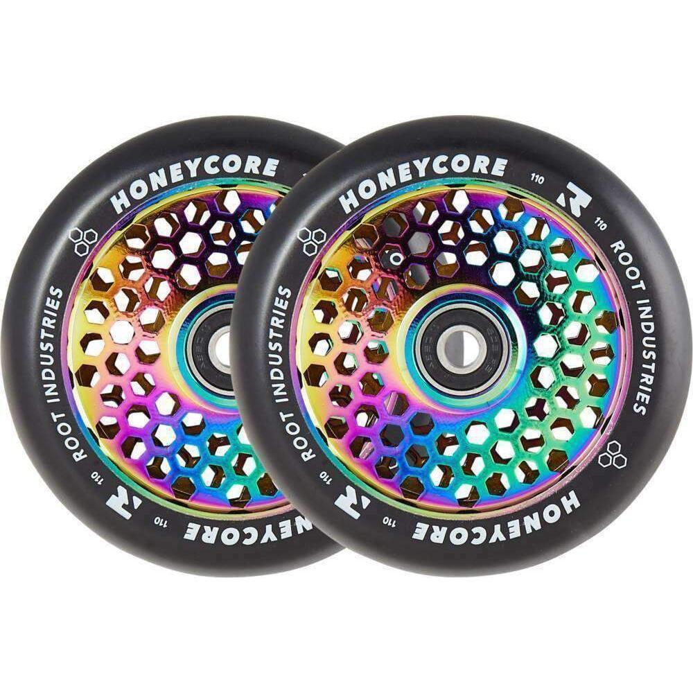 Root Honeycore 110mm Hjul Til Løbehjul 2-pak - Rainbow-ScootWorld.dk