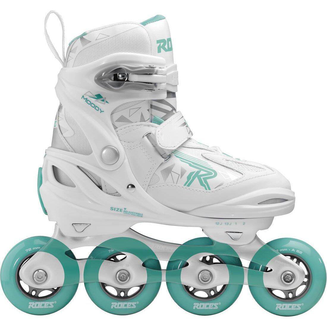 Roces Moody TIF Inliners Pige - White/Aqua-ScootWorld.dk