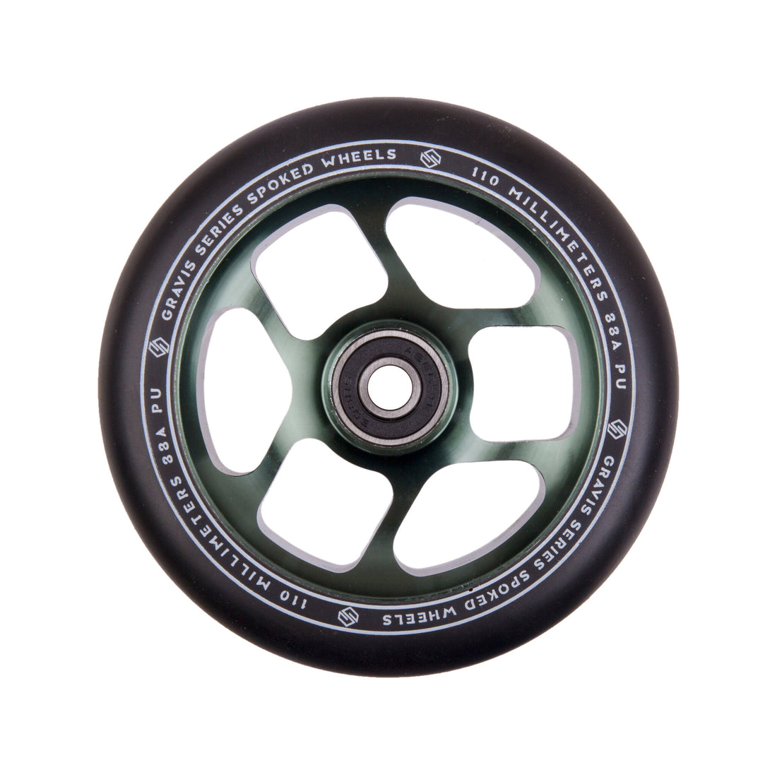 Striker Gravis Spoked 110mm Hjul til Løbehjul - Army Green-ScootWorld.dk