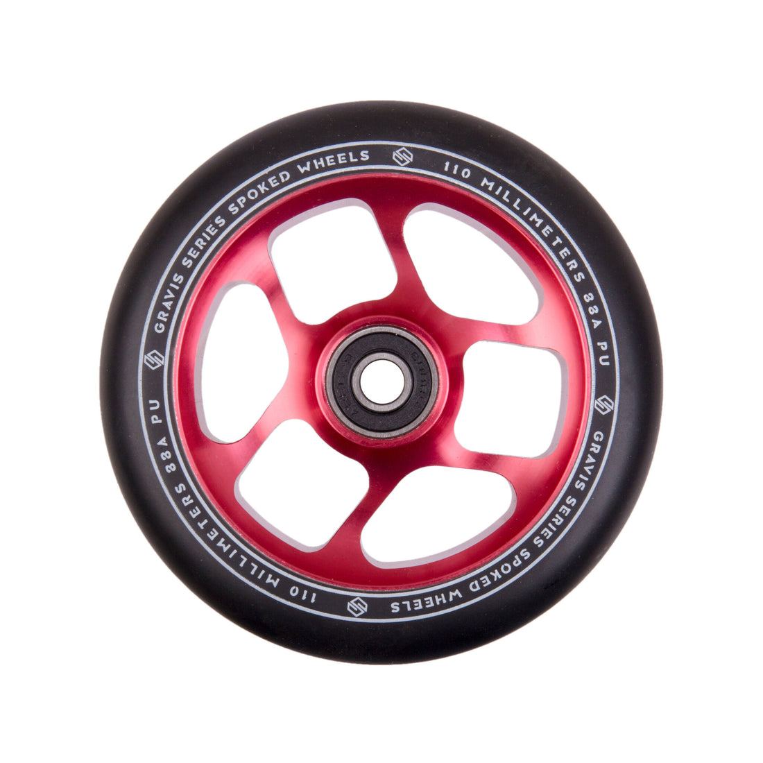 Striker Gravis Spoked 110mm Hjul til Løbehjul - Bordeaux Red-ScootWorld.dk