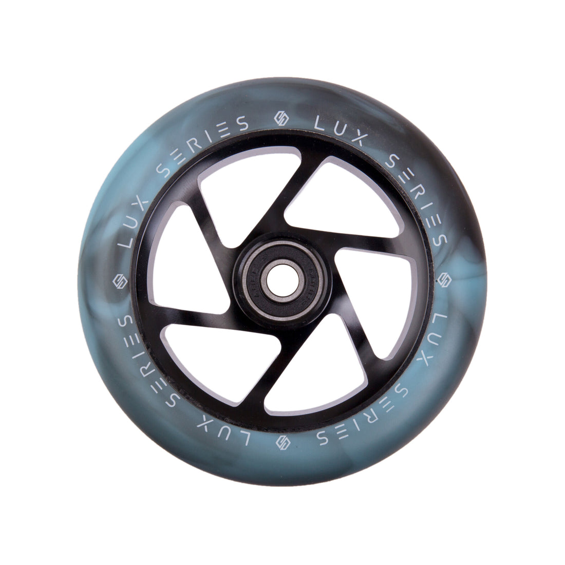 Striker Lux Spoked 110mm Hjul til Løbehjul - Black/Teal-ScootWorld.dk