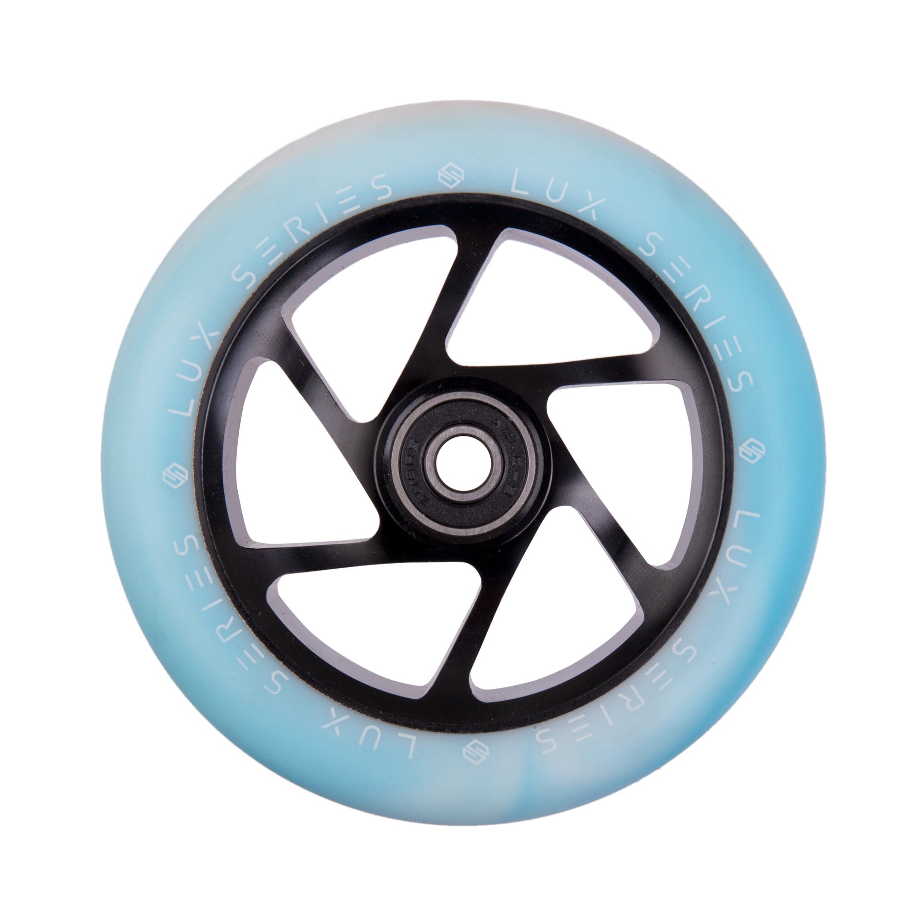 Striker Lux Spoked 110mm Hjul til Løbehjul - White/Teal-ScootWorld.dk