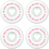 Heart Supply Clean Heart 99A Skateboard Hjul 4-Pak - White/Pink-ScootWorld.dk