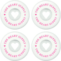 Heart Supply Clean Heart 99A Skateboard Hjul 4-Pak - White/Pink-ScootWorld.dk