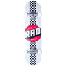 RAD Checker Stripe Skateboard completo - White